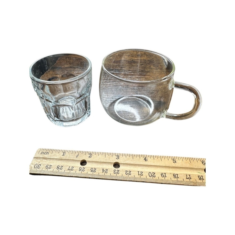 Two Small Glass Cups w/Handles โจ - Picture 6 of 6